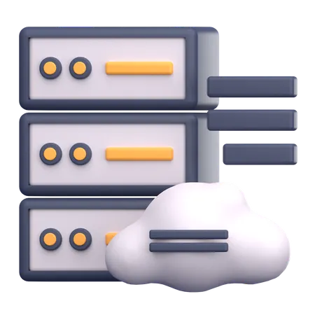 Cloud Database  3D Icon