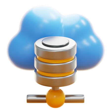 CLOUD DATABASE  3D Icon