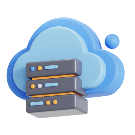 Cloud Database  3D Icon