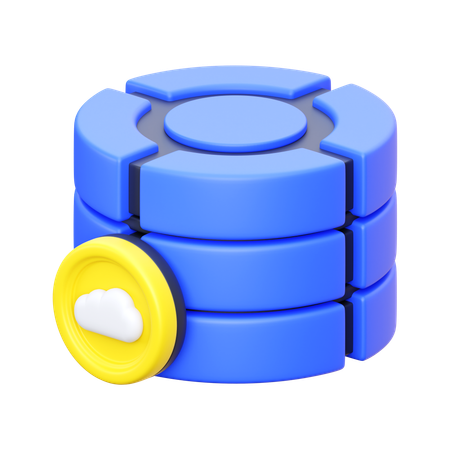 Cloud Database  3D Icon