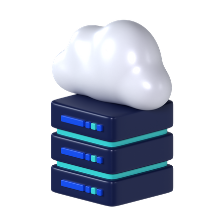 Cloud Database  3D Icon