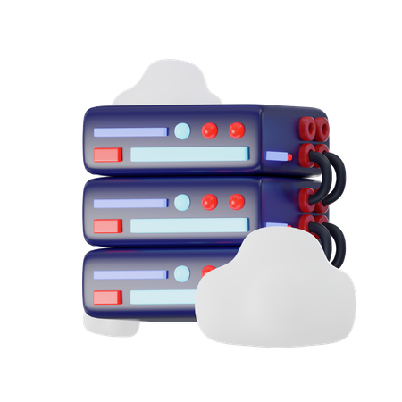 Cloud Database  3D Icon