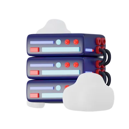 Cloud Database  3D Icon