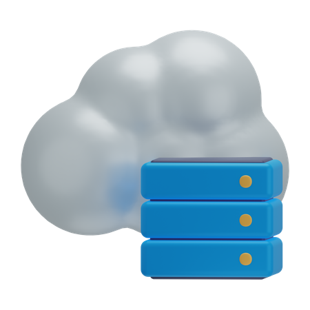 Cloud Database  3D Icon