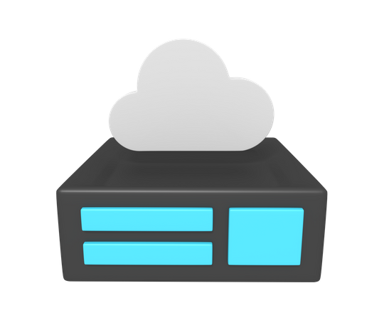 Cloud Database  3D Icon