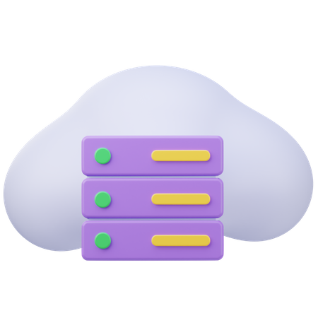 Cloud Database  3D Icon