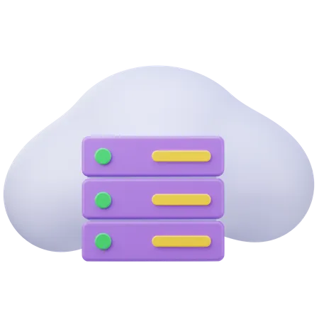 Cloud Database  3D Icon