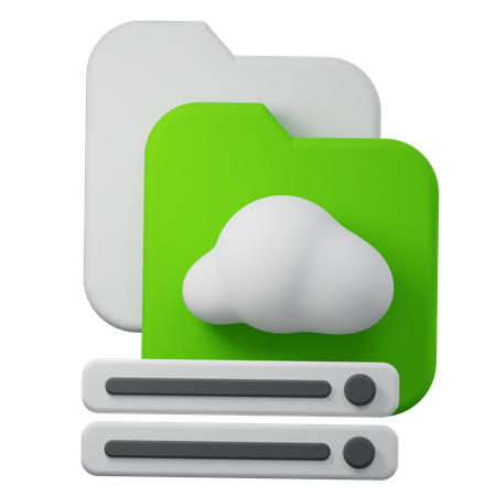 Cloud Database  3D Icon