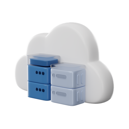 Cloud Database  3D Icon