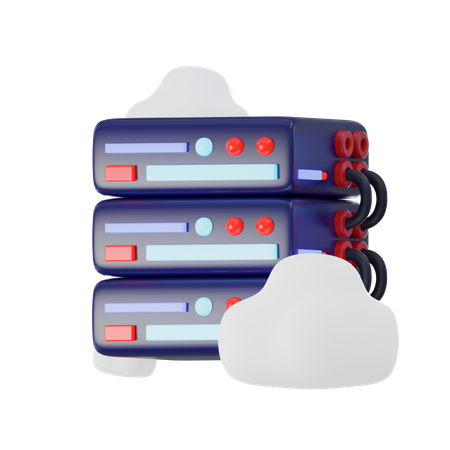 Cloud Database  3D Icon