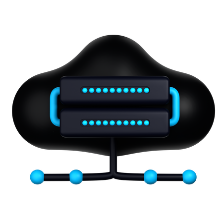 Cloud Database  3D Icon