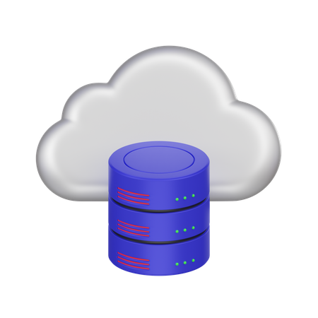 Cloud Database  3D Icon