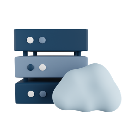 Cloud Database  3D Illustration