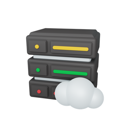 Cloud Database  3D Illustration