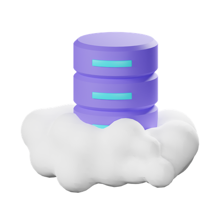 Cloud Database 3D Icon