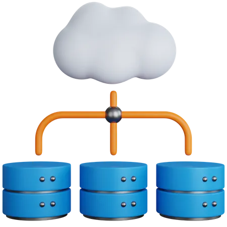 3 D Illustration Cloud Database 3D Icon