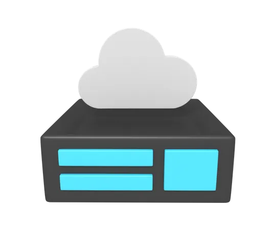 3 D Icon Of Storage Server Cloud 3D Icon