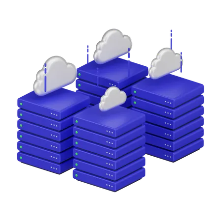 Cloud Datacenter  3D Icon
