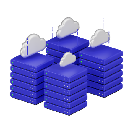 Cloud Datacenter  3D Icon