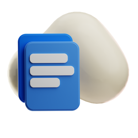 Cloud-Datei  3D Icon