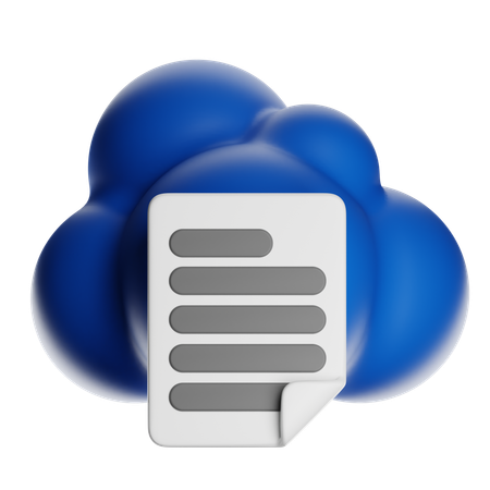 Cloud-Datei  3D Icon