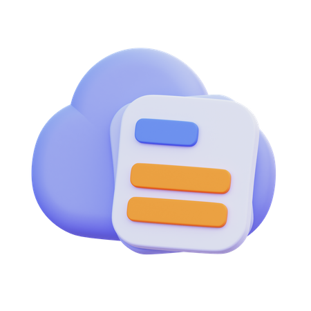 Cloud-Datei  3D Icon