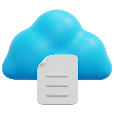 Cloud-Datei  3D Icon