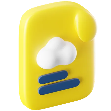 Cloud-Datei  3D Icon