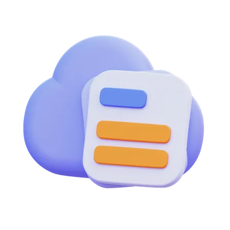 Cloud-Datei  3D Icon