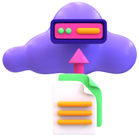 Cloud-Dateiupload  3D Icon