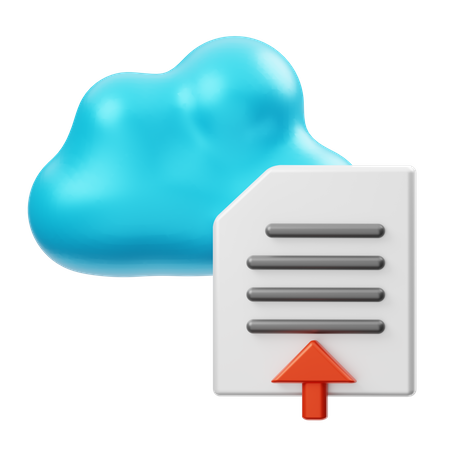 Cloud-Dateiupload  3D Illustration