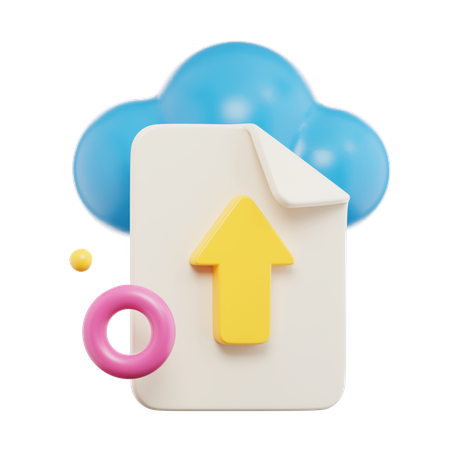 Cloud-Dateiupload  3D Icon