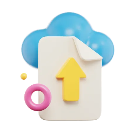 Cloud-Dateiupload  3D Icon