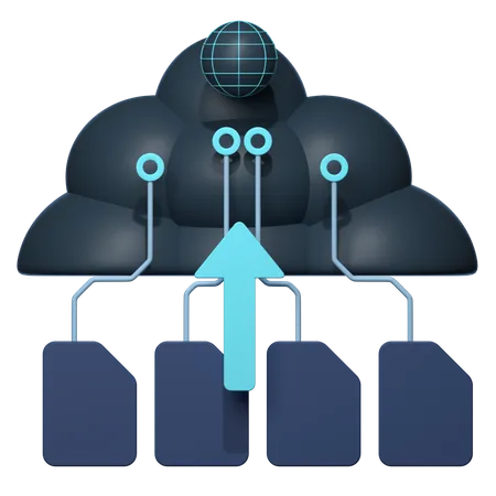 Cloud-Dateiupload  3D Icon