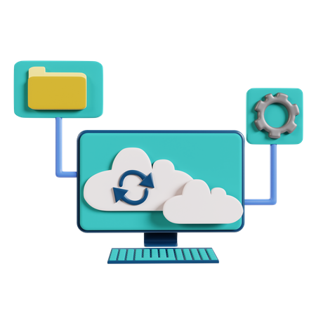 Cloud-Daten  3D Icon