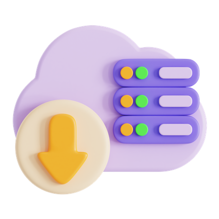 Cloud-Daten-Download  3D Icon