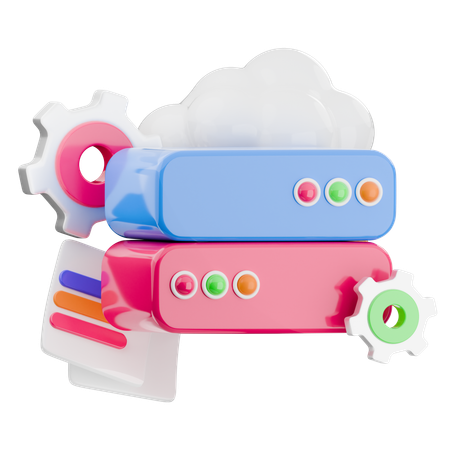 Cloud-Datenbank  3D Icon