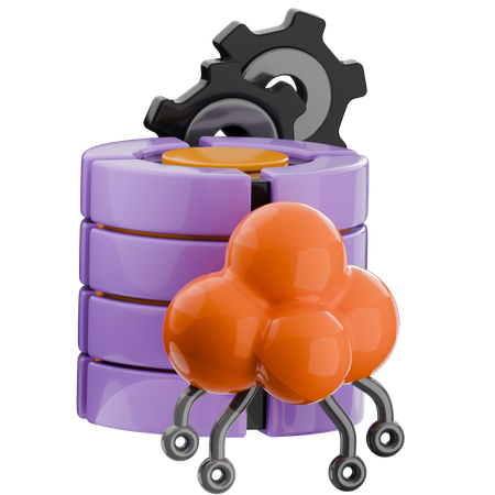 Cloud-Datenbank  3D Icon