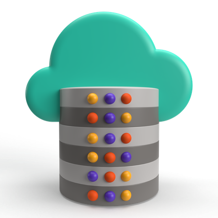 Cloud-Datenbank  3D Icon