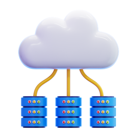 Cloud-Datenbank  3D Icon