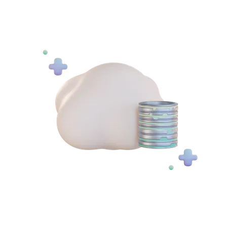 Cloud-Datenbank  3D Illustration
