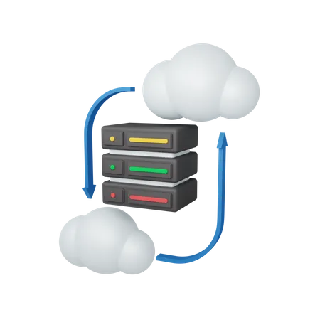 Cloud-Datenbank  3D Illustration