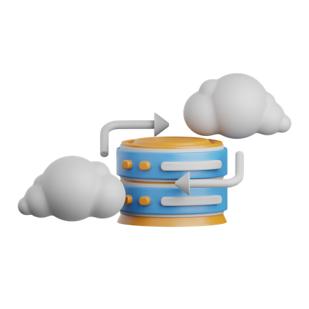 Cloud-Datenbank  3D Icon