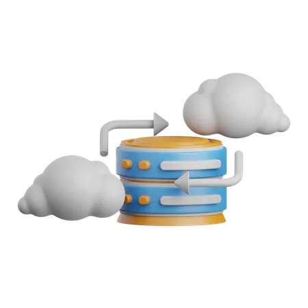 Cloud-Datenbank  3D Icon