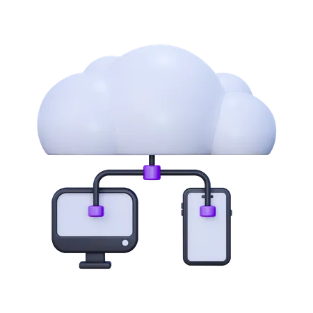 Cloud-Datenfreigabe  3D Icon