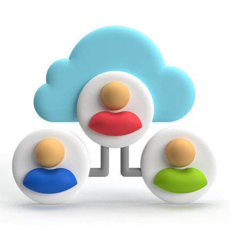 Cloud-Datenübertragung  3D Icon