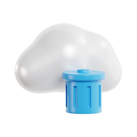 Cloud Delete  3D Icon