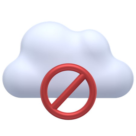 Cloud Denied  3D Icon
