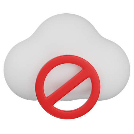 Cloud Denied  3D Icon