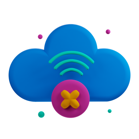 Cloud Disconnected  3D Icon